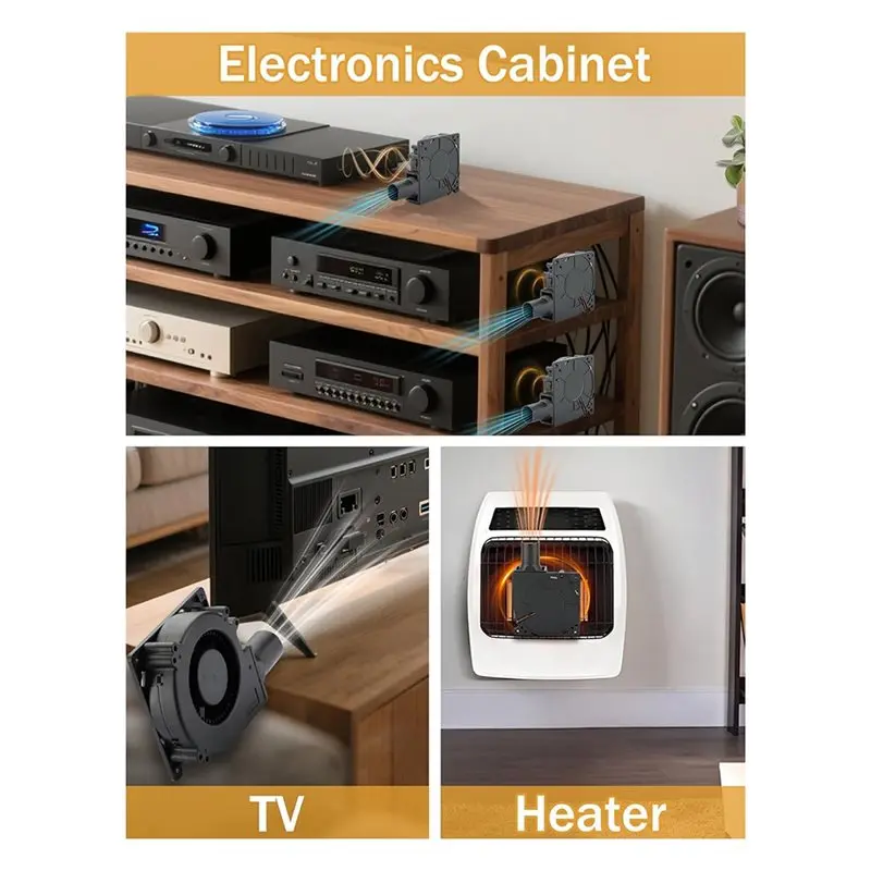 AB33-For DIY Cooling Projects, BBQ 5V Blower Fan Adjustable Speed Control, Squirrel Cage Fan For BBQ& Drum Smoker