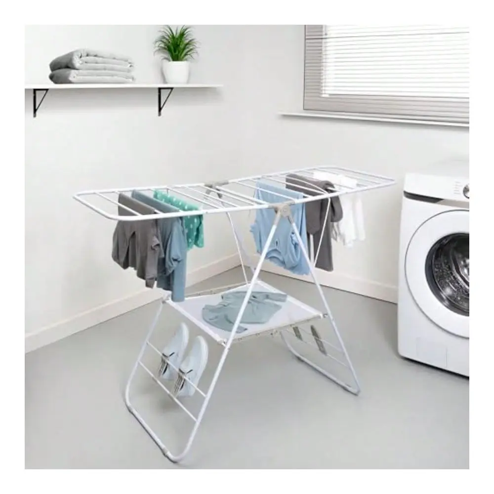 Foldable Laundry Drying Rack Portable Shoes And Clothes Rack For Indoor And Outdoor Use SpaceSaving Design Easy To Fold Gullwin