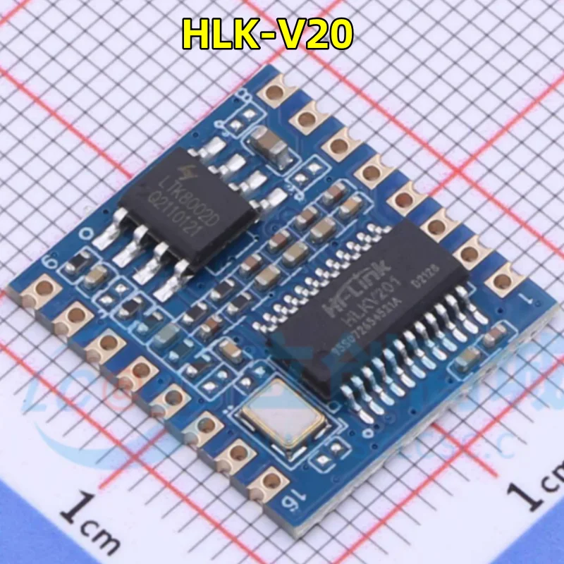 

1-100 PCS/LOT The new original HLK-V20 intelligent voice recognition chip control module serial port module dual-mode custom wak