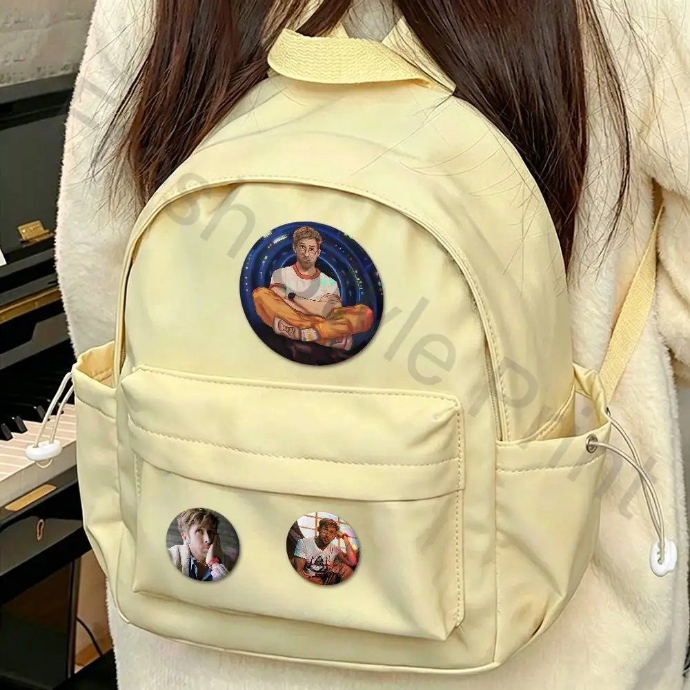 Ryan Gosling P-Project Hail M-Mary Custom Badges 75mm 44mm 25mm Brooch Backpack Hat Enamel Pins Accessories Toys Gifts