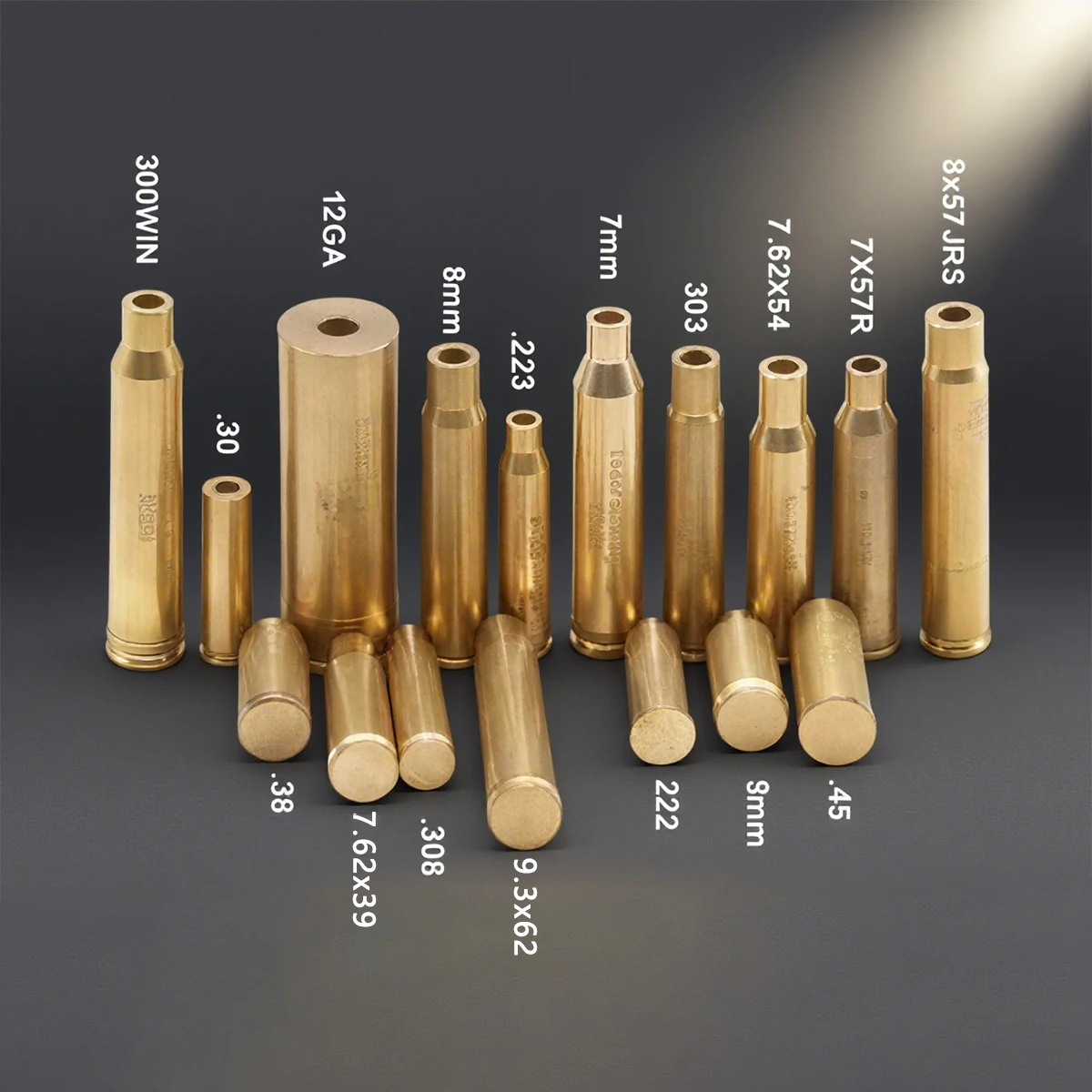 Tactical Laser Bore Sight 9mm Cleaner Bullet Boresighter 177 22LR 12GA 20GA .223 .308 5.45x39 7.62x39 9x19mm For G17 1911 AK47