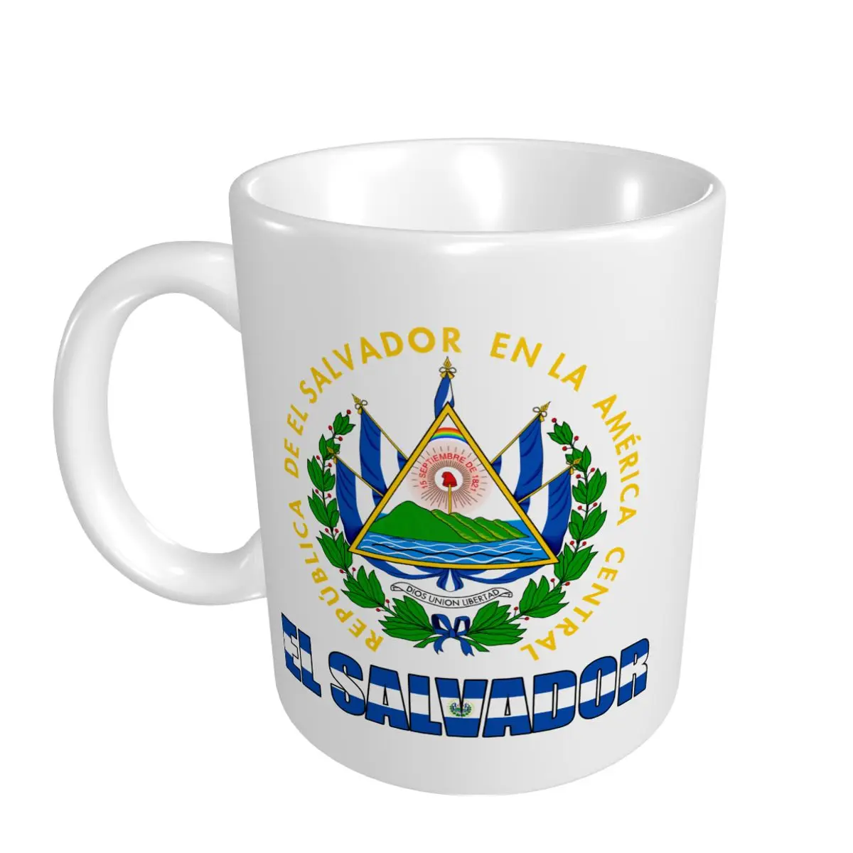 Mark Cup Mug El Salvador Letter Flag Emblem Coffee Mugs Tea Milk Water Cup Travel Mugs For Office Home