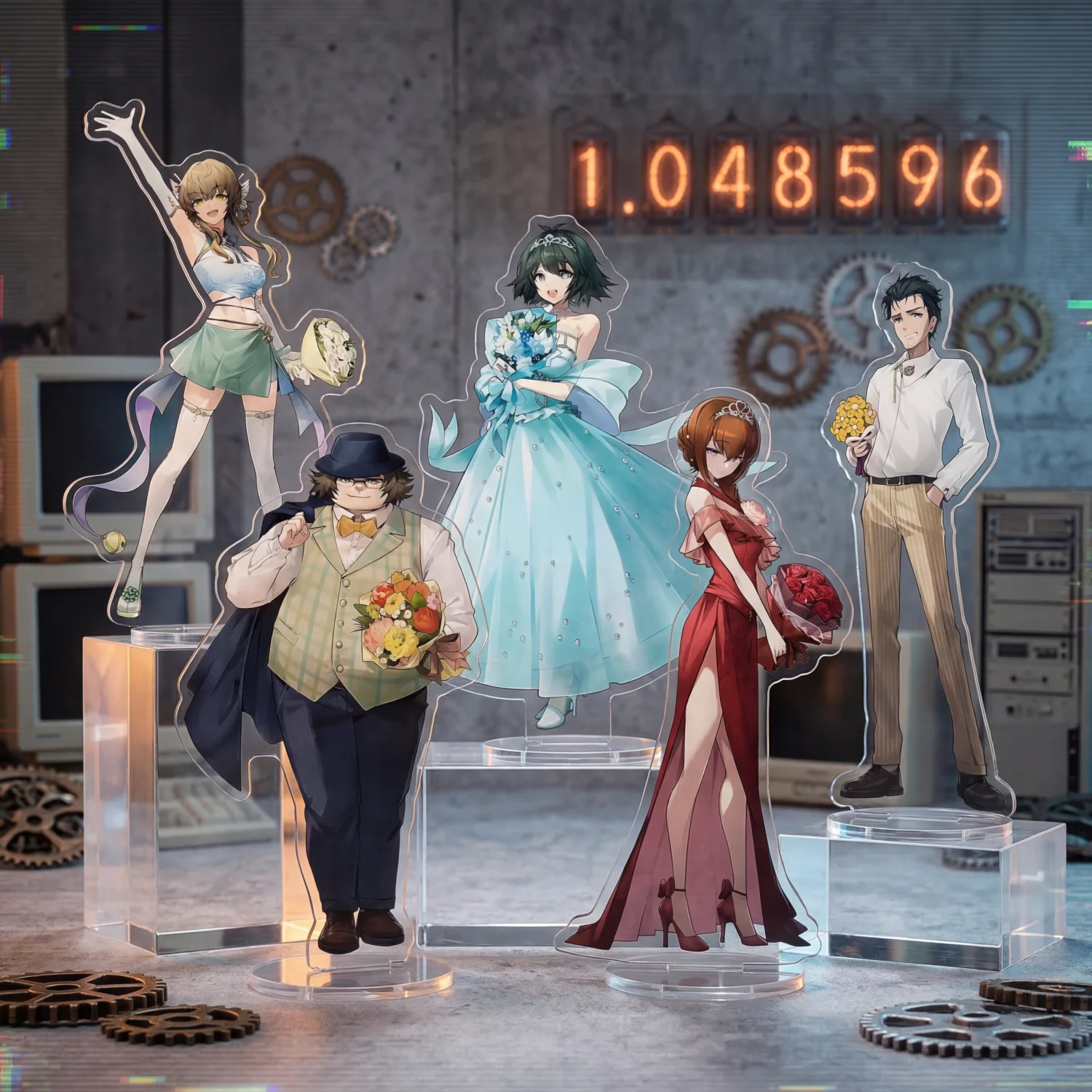 Anime Steins;Gate Acrylic Stand Figure Keychain Okabe Rintaro Makise Kurisu Shiina Mayuri Suzuha Amane Desk Decor Collect Gift