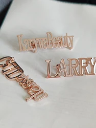 Customized Any Name Brooch Pins Personalized Initial Letters Brooches Handmade Jewelry Wedding Bridesmaid Gifts For Women Men
