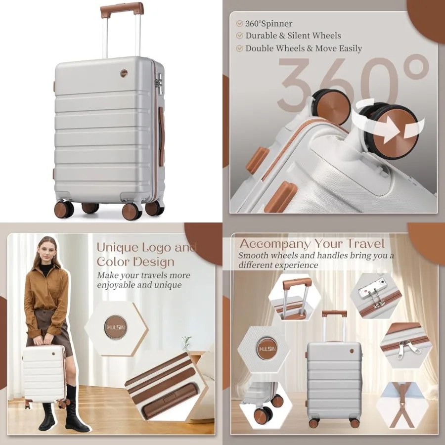 

Carry on Luggage Suitcase, 22x14x9 Airline Approved 20 Inch Hardside Carry-on Luggage with Spinner Wheels, Hard Shell Luggage w