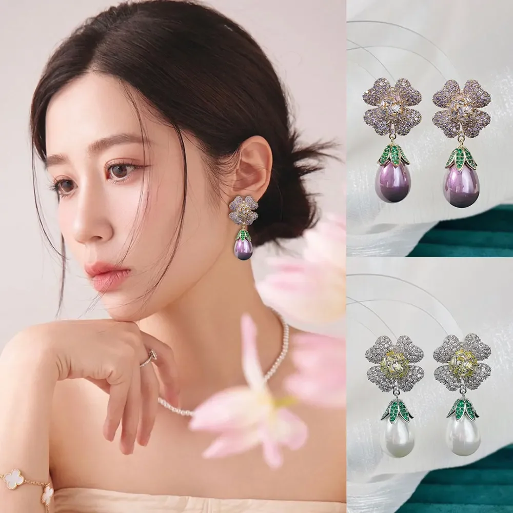 

Soramoore Trendy Romantic Summer Beach Party CZ Earrings for Women Lady Anniversary Gift Jewelry Wholesale Valentine's Day