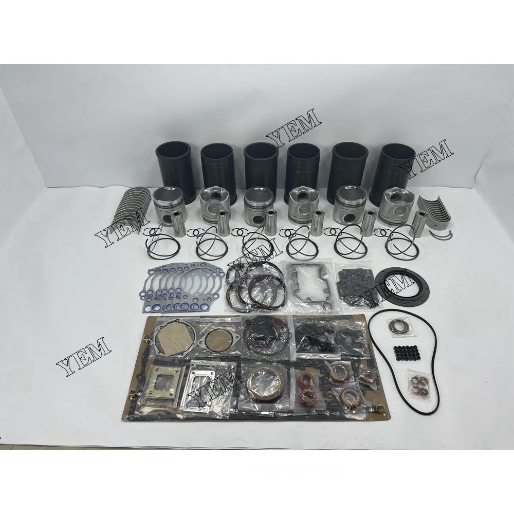 New K19 Cylinder Overhaul Liner Kit With Piston Ring Full Gasket Set Bearings For Cummins Engine.