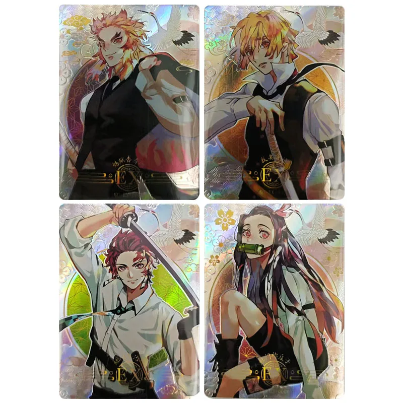 

Аниме Demon Slayer EX карты Rengoku Kyoujurou Agatsuma Zenitsu Коллекционные карты Рождественские подарки на день рождения Детские игрушки