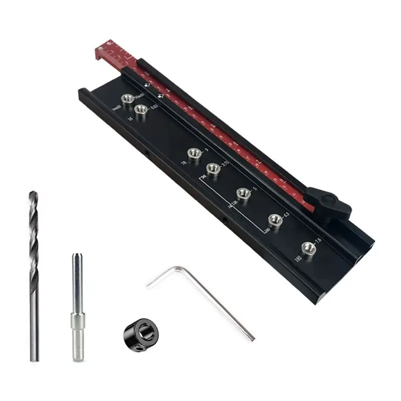 M12K-Drill Guide Punch Locator Handle Open Hole Locator Woodworking Drilling Locator For Cabinet Handles And Pulls Hole Punch
