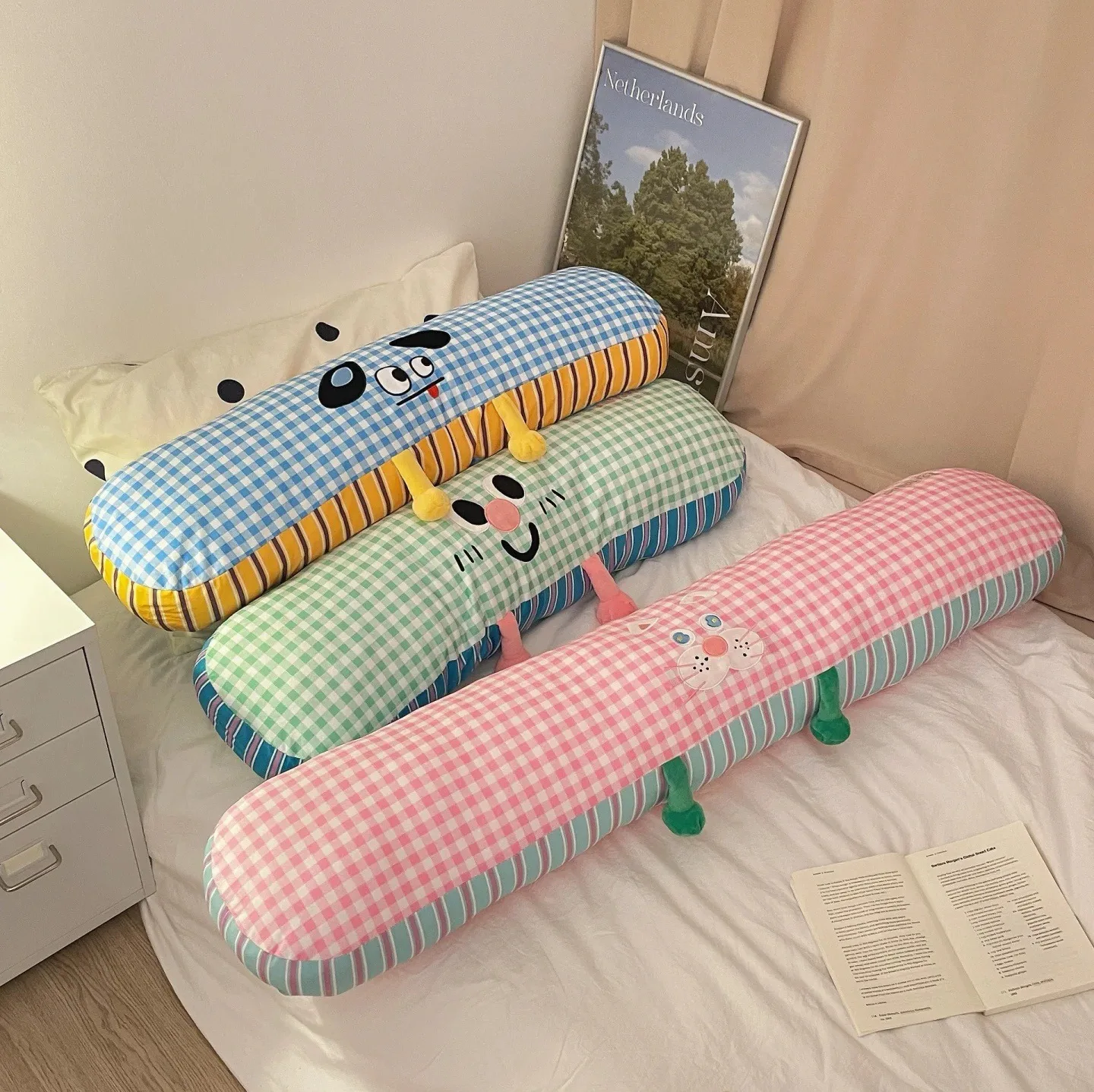 Cute Bedroom Sleep Bar Disassembly Laundry Bed Bed Side Leg Pillow Side Sleeping Pad Boys Pillow Girls Dopamine Cushion
