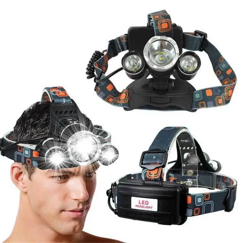 LED Zoom Headlight Flashlight Rechargeable Camping Headlamp Hunting Head Light Torch Fishing Head Lamp For Self Defense Supplies