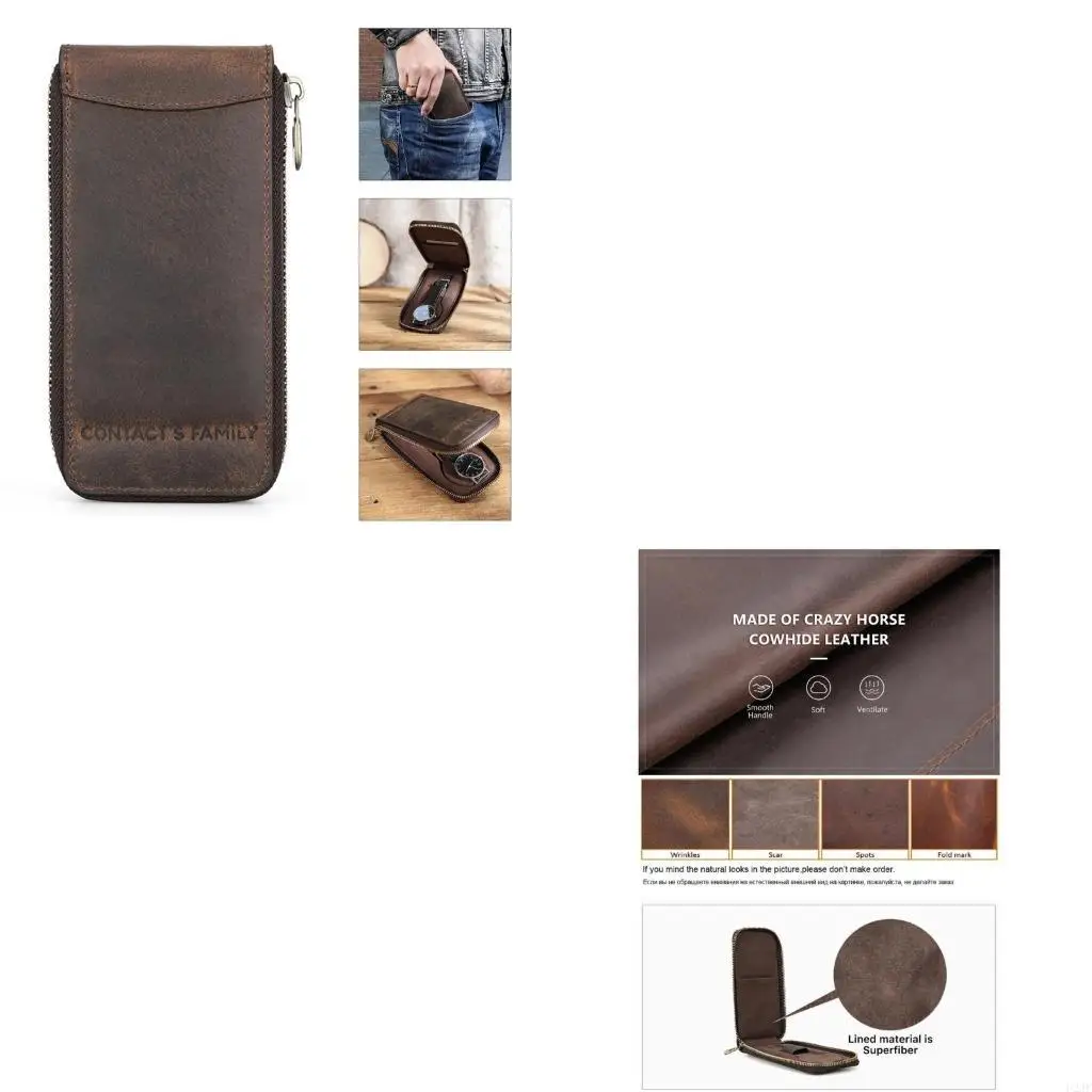 

Fashion Watch Displsy Holder Portable Travel Convenient Zipper Watch Storage Box Single Watch Container Jewely