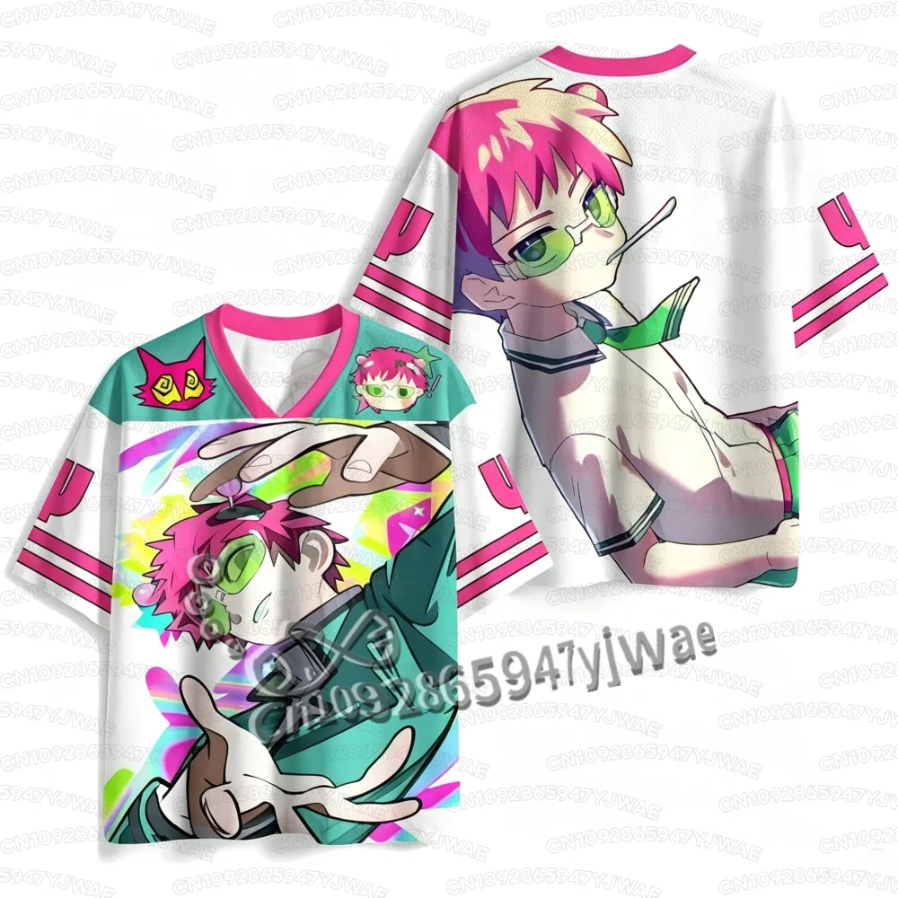 2026 Neues Sommer-Saiki-Trikot, heißes Anime-Fan-Trikot für Damen und Herren, Fußballshirt, Sport-T-Shirt mit kurzen Ärmeln, lässiges Paar-T-Shirt, Oberteile – Detail 5