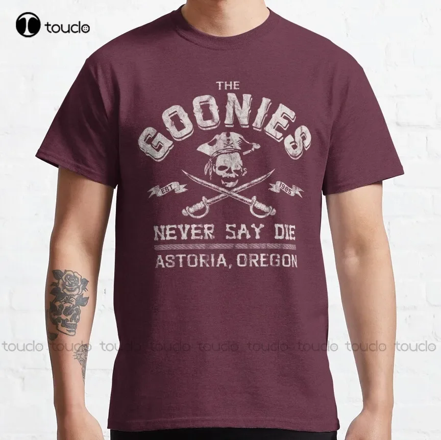 Camiseta clásica The Goonies Vintage Circa 1985, camisetas para hombre, camisas de manga corta para mujer, impresión Digital, algodón transpirable Retro