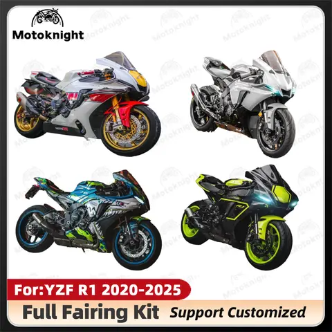 새로운 ABS 오토바이 풀 페어링 키트 YAMAHA YZFR1 YZF-R1 R1 R1M 2020 2021 2022 2023 2024 2025 차체 페어링 키트