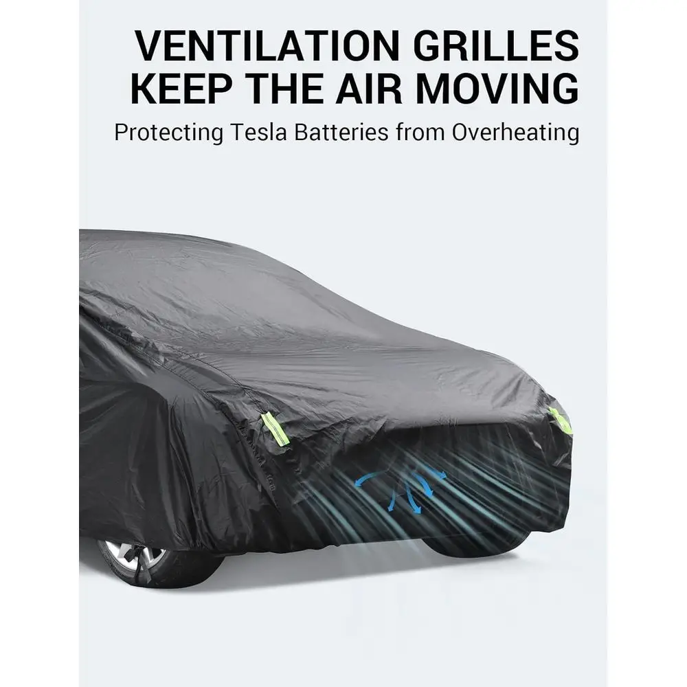 2026 Upgrade Tesla Car Cover for Model X Model X Plaid All-Weather Waterproof UV Protection Full Exterior Accessories Proprietar