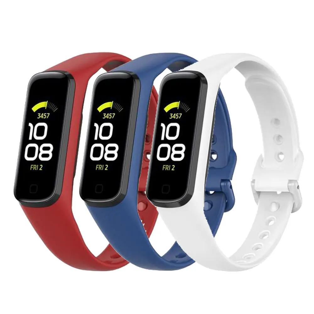 3 pieces Silicone Strap For Samsung Galaxy Fit 2 R220 Smart Bracelet Band Replacement Strap For Galaxy Fit 2 R220