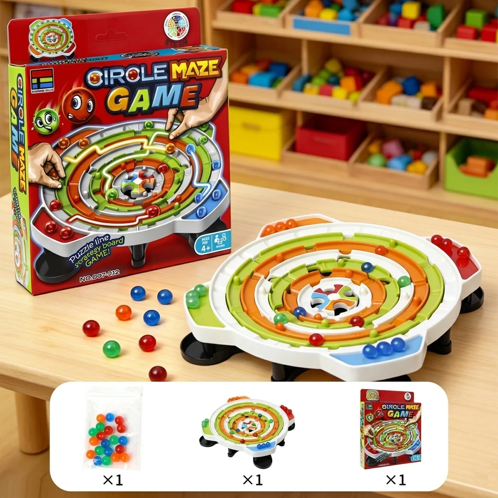 Kids Educational Ball Game Board Interactive Family Tabletop Toy with Bright Colors Safe Round Edges Plastic Montessori