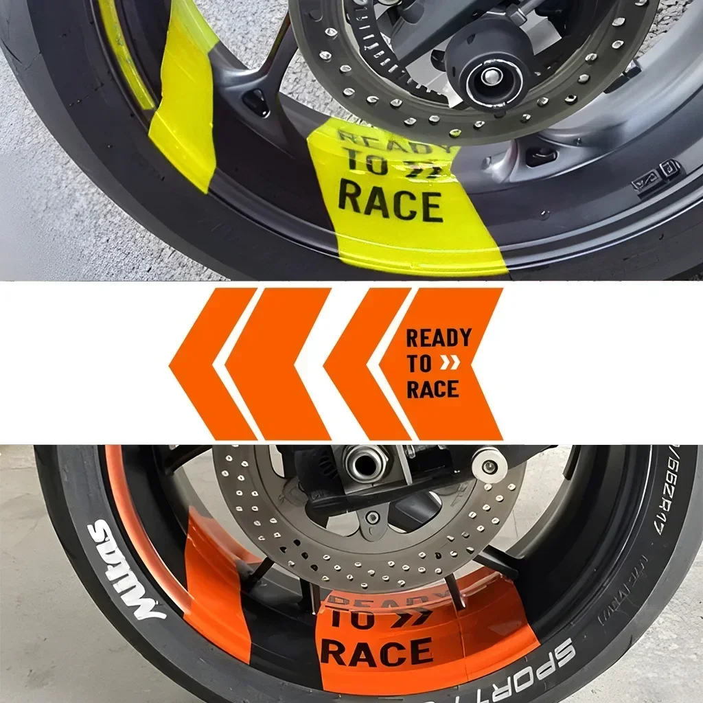 For KTM SUPER ADVENTURE Duke  Motorcycle Wheel Rim Decals Stripe Tape Ready To Race Stickers Motorcycle Decoration Accessories