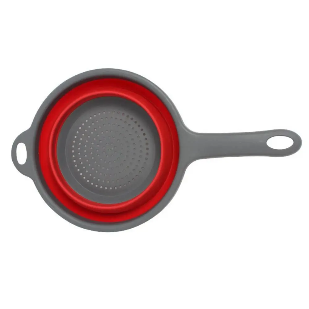 With Handle Silicone Colander Folding Feature Collapsible Design Collapsible Colander Draining Function Heat Resistant - view 6