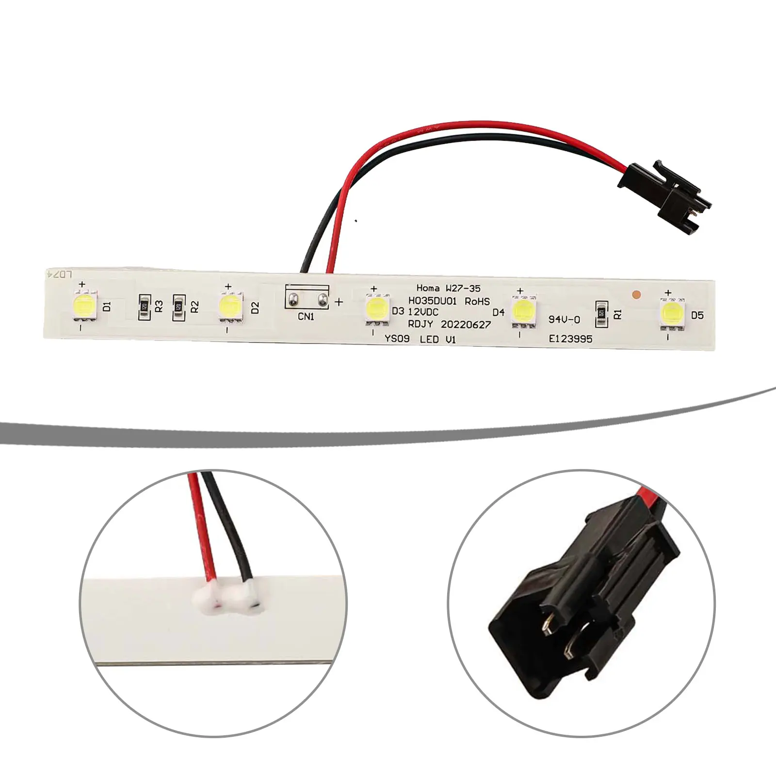 Энергосберегающая светодиодная лампа для холодильника, замена модели E123995 W2735 BCD455WKGM, простая установка с ярким выходом