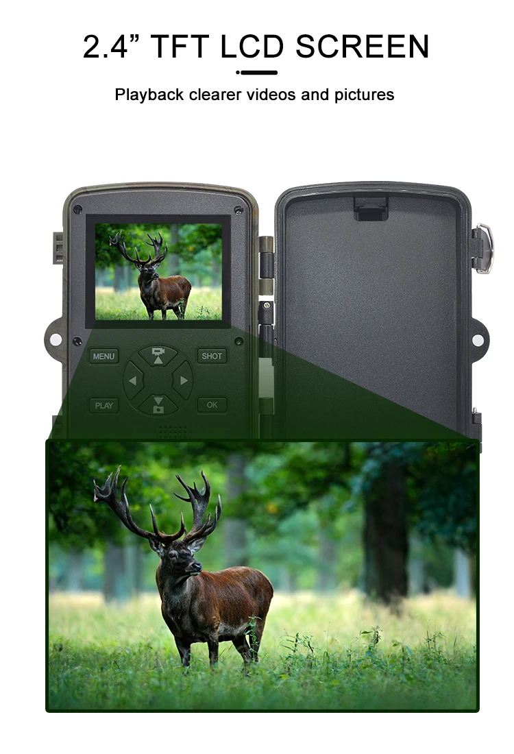 H888 Night Vision WIFI Tracking Hunting Camera 2.4-inch TFT Color Screen 32MP 4K WIFI Wildlife Trail Camera Surveillance Hunting