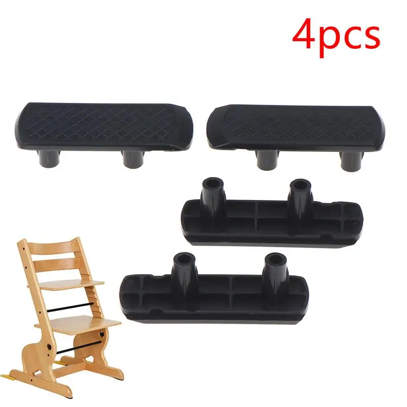 4Pcs High Chair Footrest Replacement Parts Non Slip Surface Baby Feeding Chair Accessory Adjustable Wooden Chair Repair