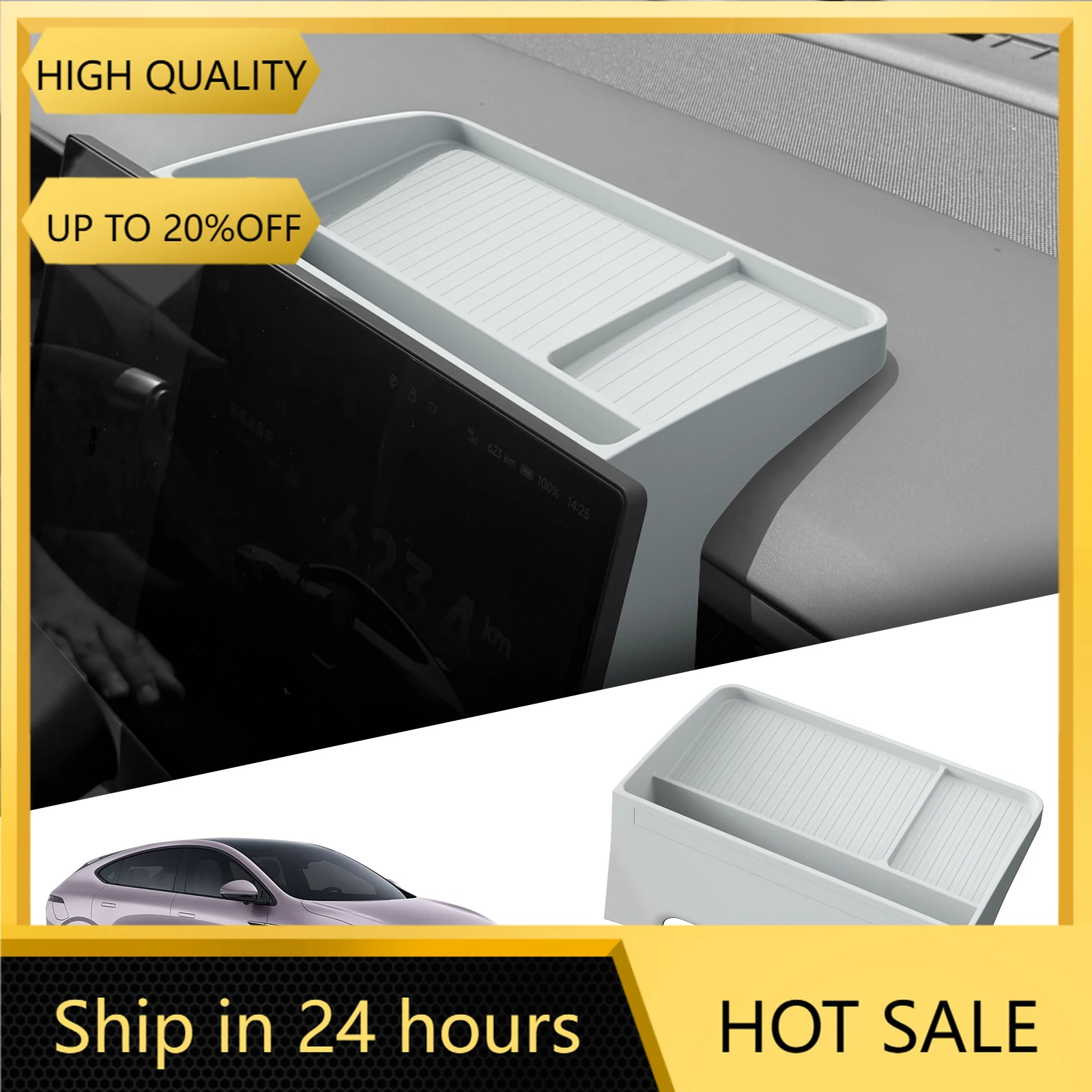 NEW for Xpeng G6 2026 Dashboard Storage Tray Car Display Screen Rear Silicone Storage Box Tray Organizer Accessories