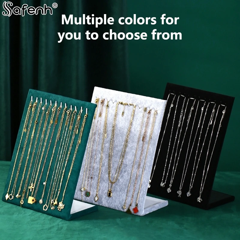 

1*Flannel Necklace Pendant Display Stand Earring Display Board Women Jewelry Rack Bracelet Storage Holder Dangler Eardrop Shelf