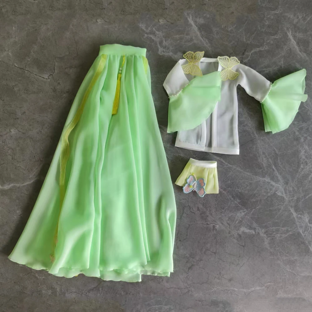 60cm Doll\'s Clothes Beautiful Dress for 1/3 Bjd Doll Ancient Hanfu Diy Girl Toy Birthday Gift Dress Up Doll Accessories, No Doll