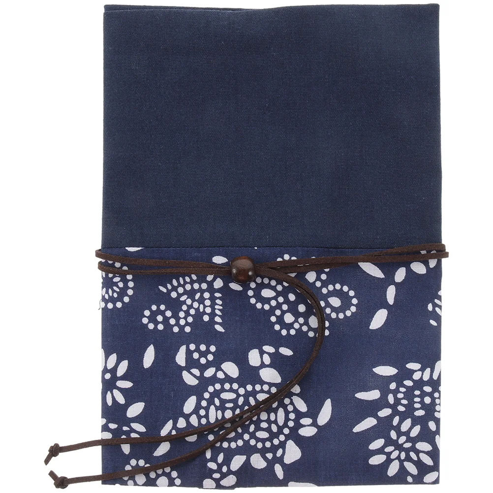 

Book Pouch Ink Blue Dyed Cloth Cover Protector Sleeve Convenient Decorate Sleeves