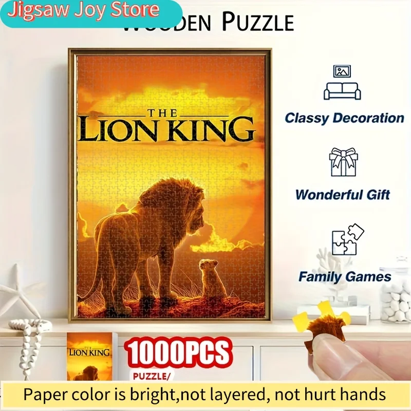 

Premium Wall Art Print of The 2019 Lion King Movie Poster, Featuring a Jigsaw Puzzle Suitable for Family Fun. The Vibrant 50.
