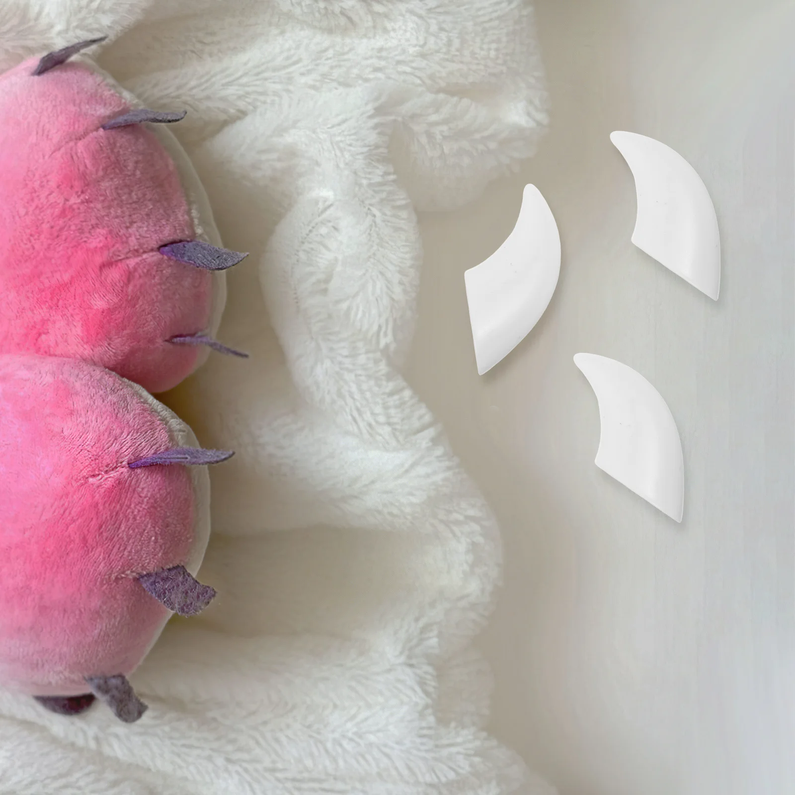 

8pcs Fursuit Gloves Animal Paw Nail Claws Handmade Long Press-On Tips For Cosplay Halloween Carnival Diy Costume Accessory