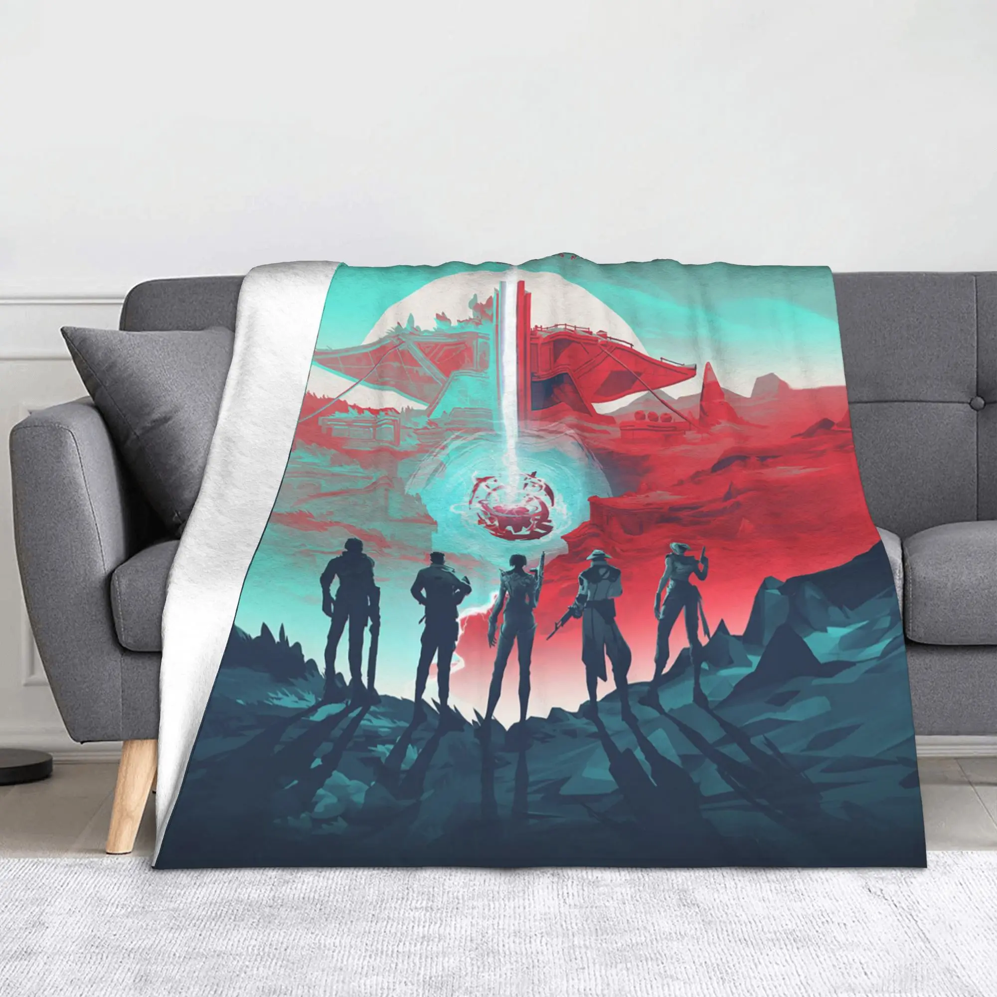 

Valorant Blanket Flannel All Season Game Anime Multi-function Super Soft Throw Blankets for Bedding Couch Bedspread