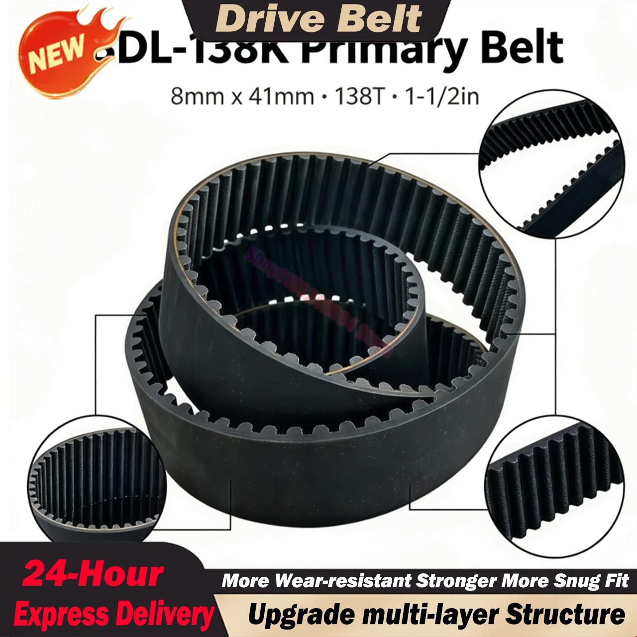 For Belt Drives Ltd Primary Drive Belt 8mm x 41mm 138T BDL-138K