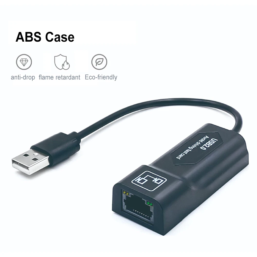 Adaptateur USB 2.0 vers RJ45 avec câble micro USB, connecteur Ethernet LAN, adaptateur OTG pour AMAZON Fire Stick ou Fire TV3