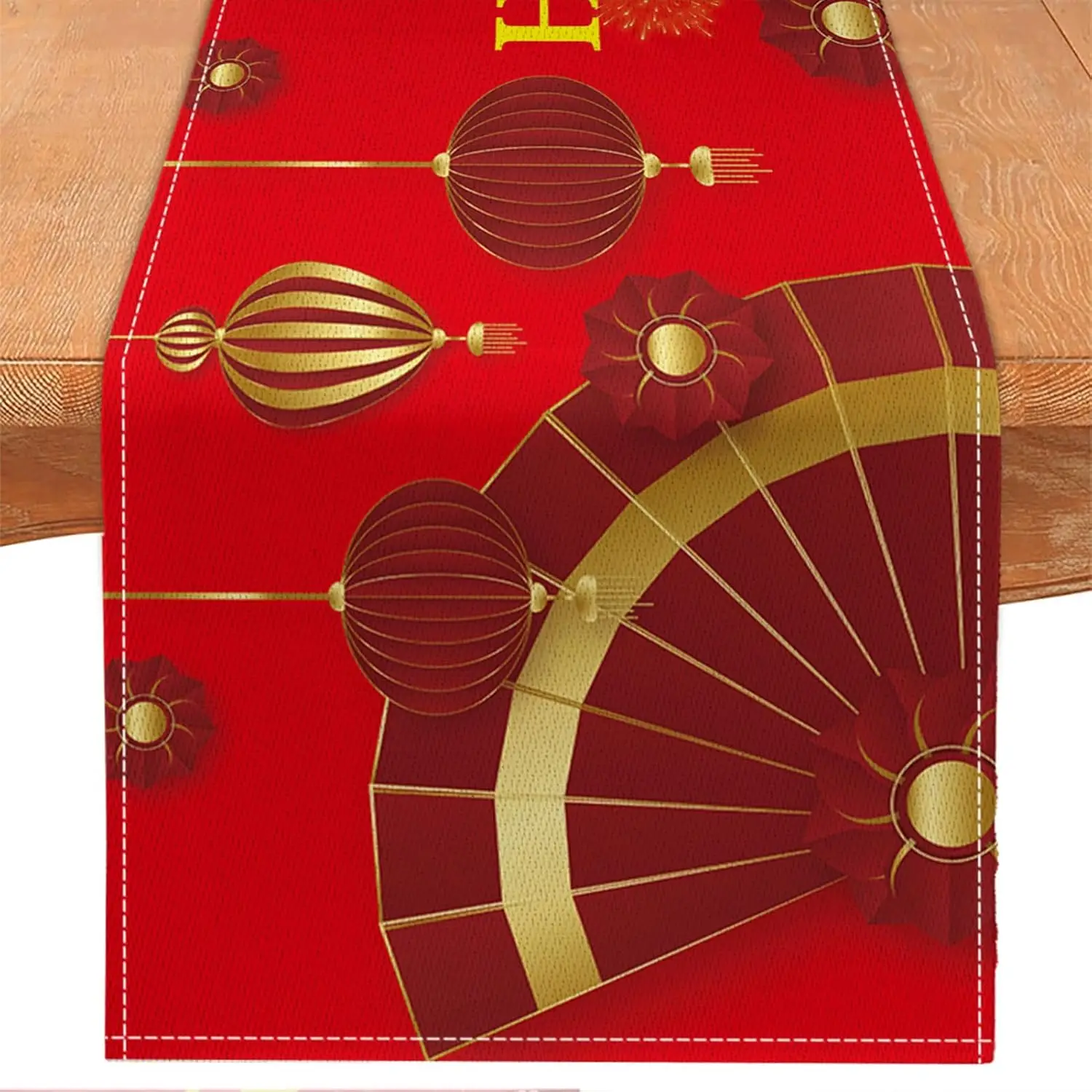 Chinese Zodiac Horse 2026 Happy Lunar New Year Table Runner Spring Festival Chinese New Year Winter Kitchen Dining Table Decor