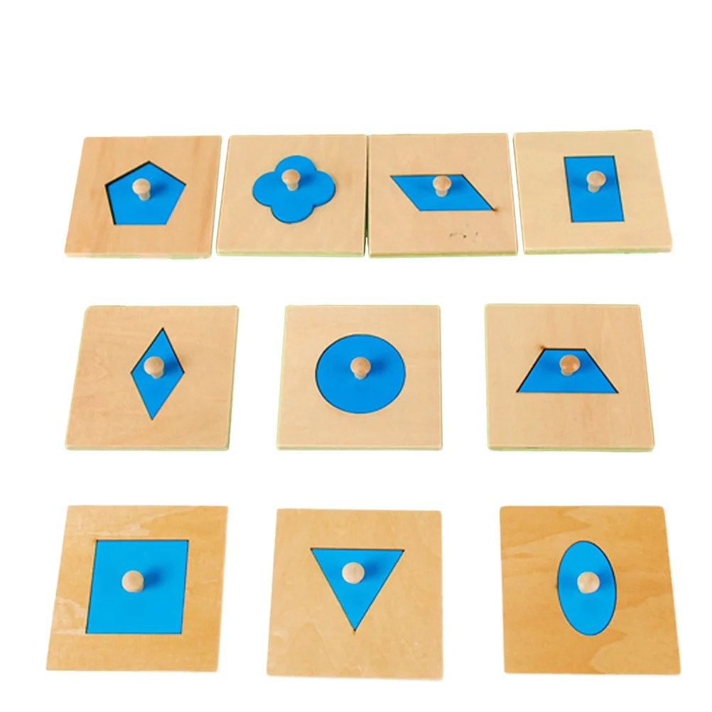 

10Pcs Wood Geometry Puzzle for Toddlers Early Childhood Education Shape Recognition Skill Building Fine Motor Development