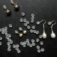 100 pièces de attaches de sécurité pour boucles d'oreilles, compatibles avec tous types de boucles d'oreilles, pour la fabrication de bijoux DIY (transparentes) 2