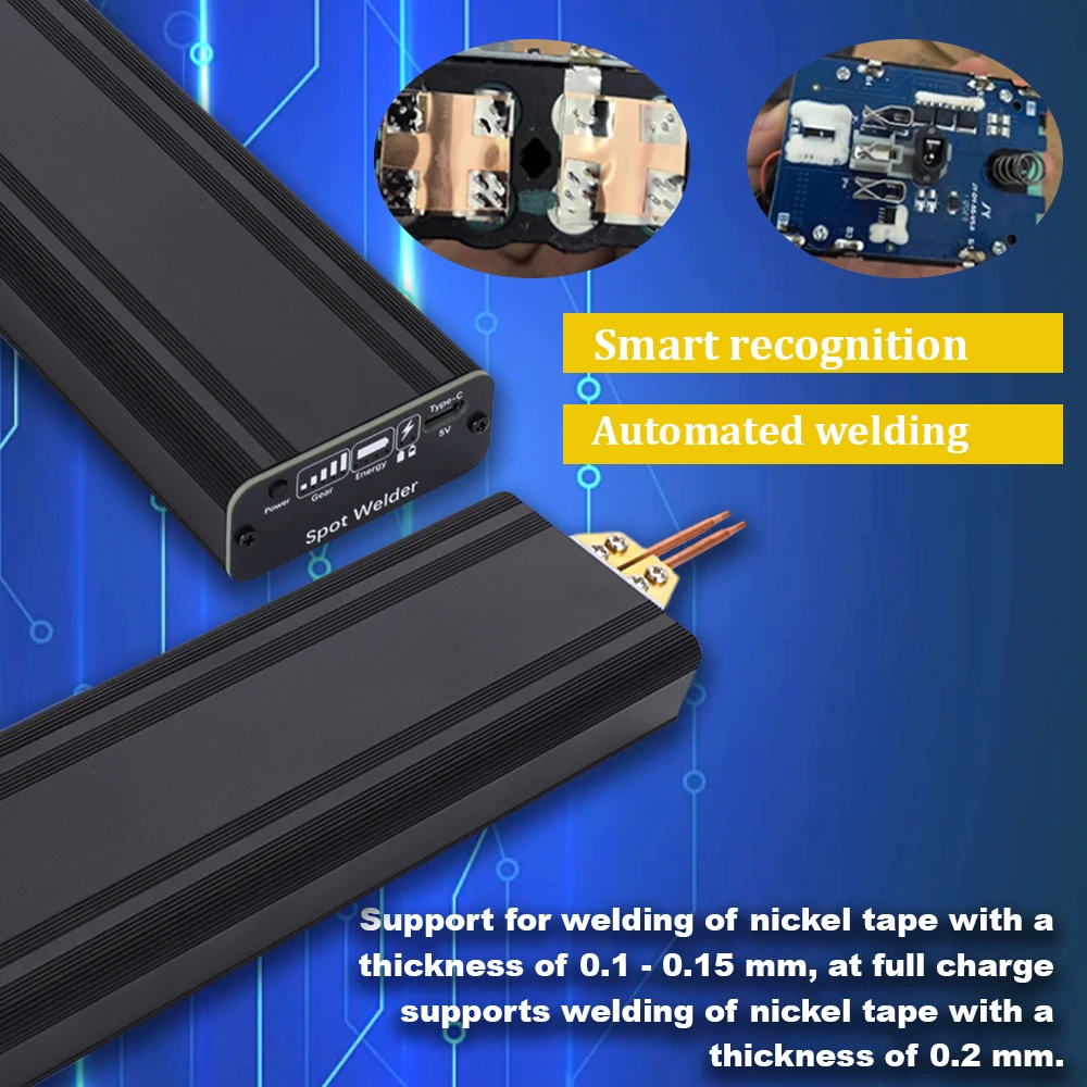 ハンドヘルドバッテリースポット溶接機ポータブル-18650-リチウム電池ニッケルシートニッケルストリップ溶接アルミニウム溶接ヘッド