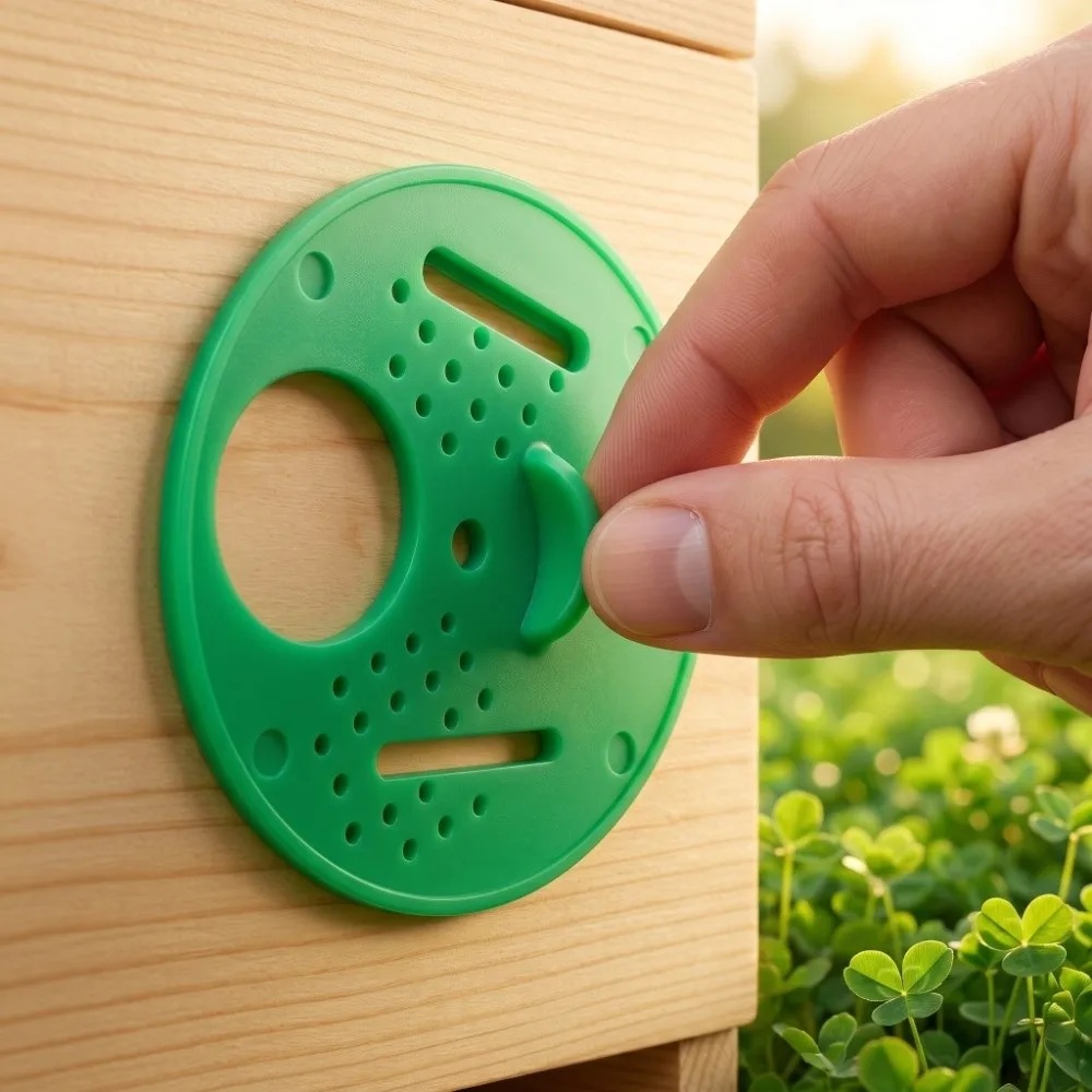 12Pcs Colorful Plastic Beehive Nest Door Round Shape Adjustable Vent Beehive Beekeeping Tools Beekeeper Equipment