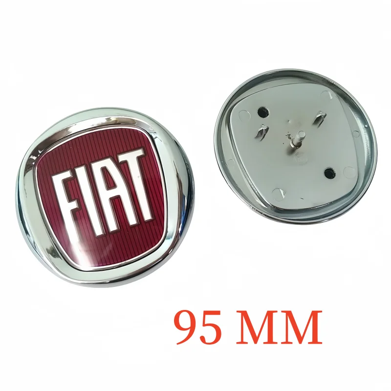 Capot avant de voiture avec emblème Fiat, accessoires pour Fiat 500 Abarth Punto Stilo Ducato Palio 500L KrasnoPunto Lancia Tipo Bravo, 95mm, 3