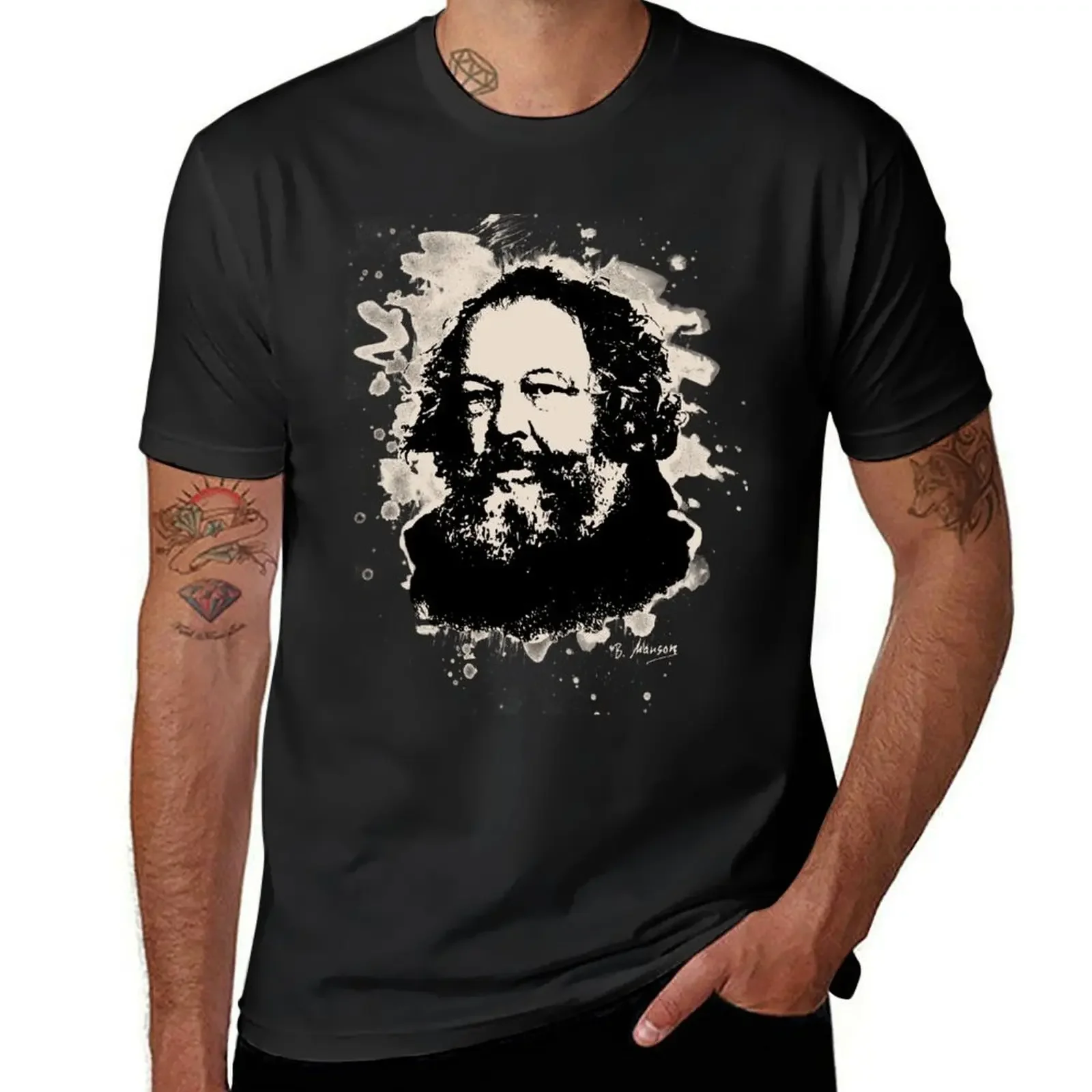 Bakunin T-Shirt plain blanks shirts graphic tees summer tops tshirts for men