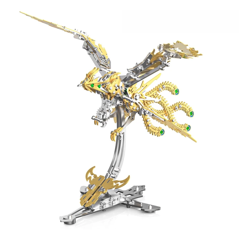 

3D three-dimensional metal assembly model mechanical puzzle toy fire phoenix building block birthday gift male