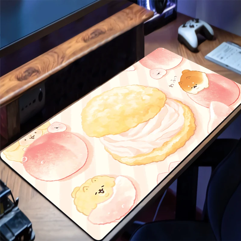 

Mouse Pad Non-slip Gaming Mousepad Laptop Gamer E-Sports Mouse Mat Game Mechanical Cute Bread Dog Keyboard Pad Kawaii Desk Mat