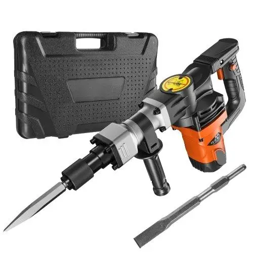 1400W Electric Demolition Jack Hammer for Concrete - Includes 2 Chisel Bits