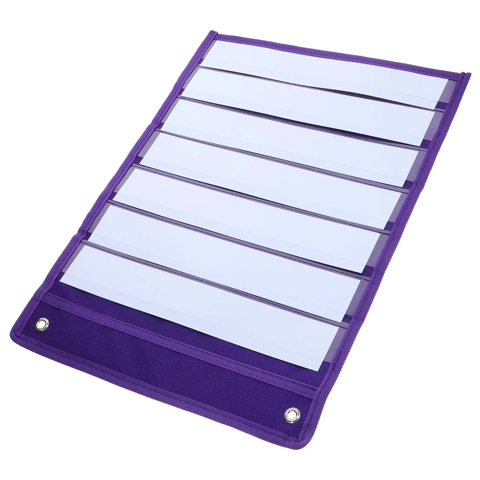 

Magnetic Hanging Bag with 10 Whiteboard Pieces Purple Classroom Schedule Chart Organizer Pocket Storage Pouch for Teaching Tools