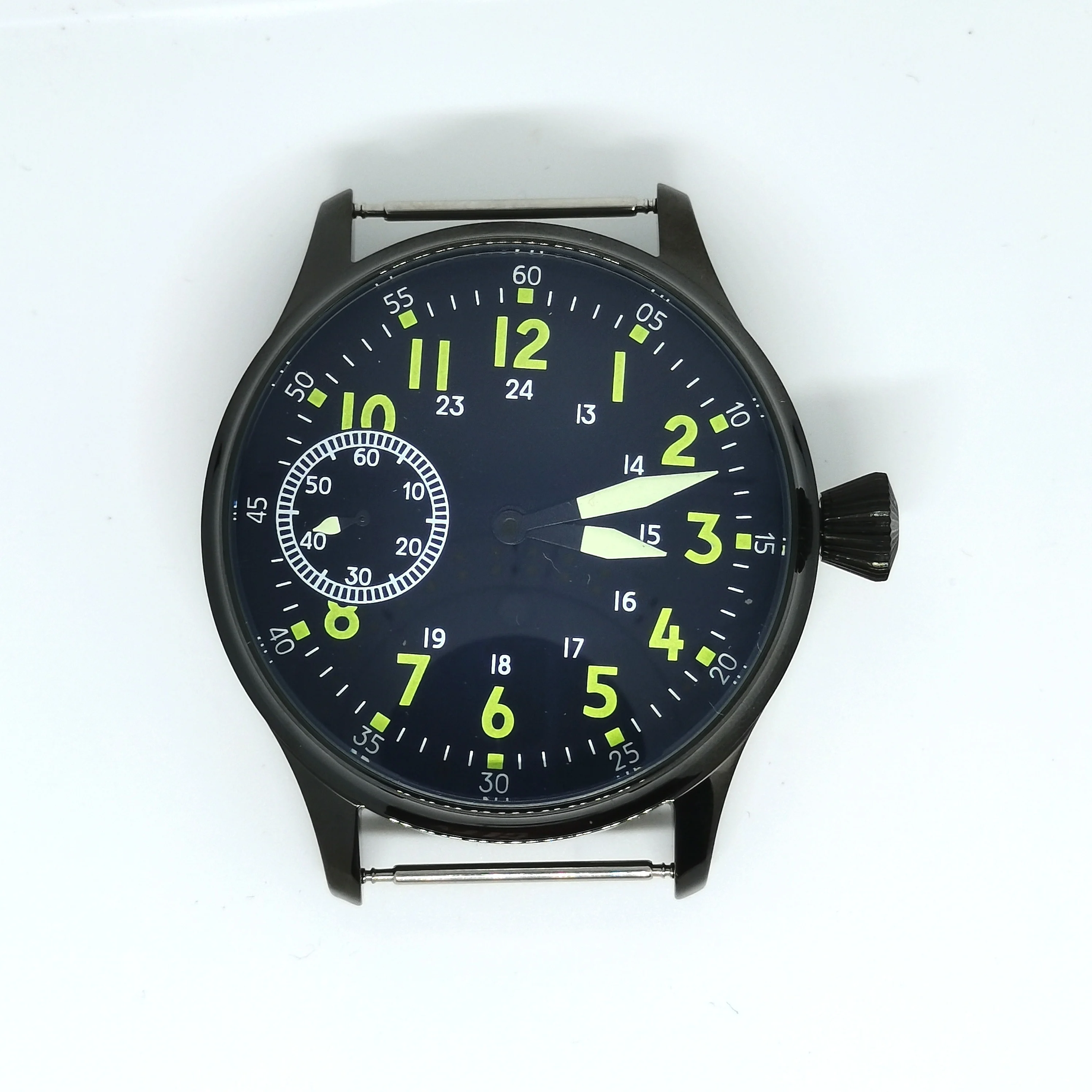 44MM 316 Stainless Steel Case Add Dial And Hands Luminous Fit ETA 6497 ST 36 Manual Movement