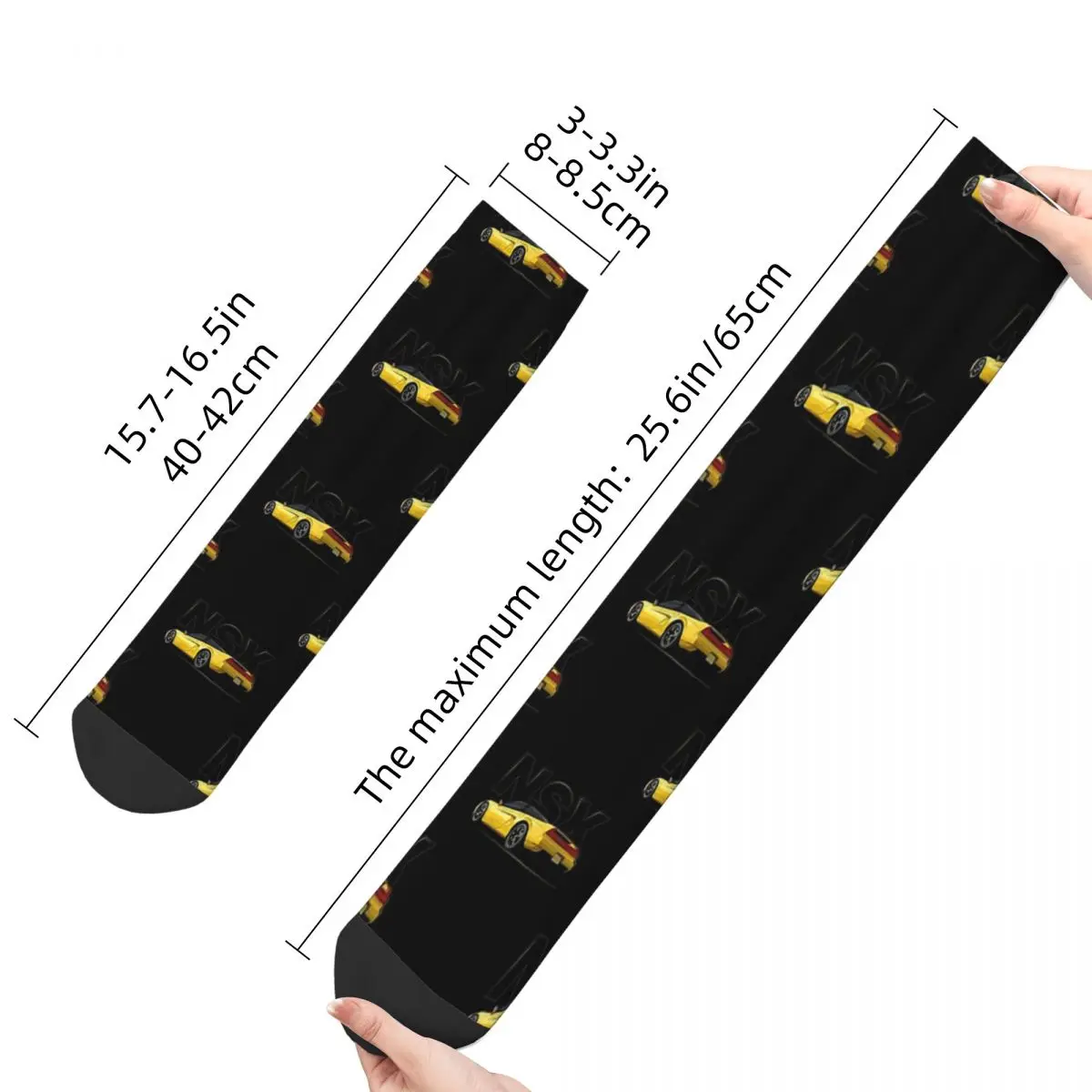 Honda NSX - Japanese Ferrari Car Racing Unisex Spring Summer Autumn Winter Socks Outdoor Happy Socks street style Crazy Sock