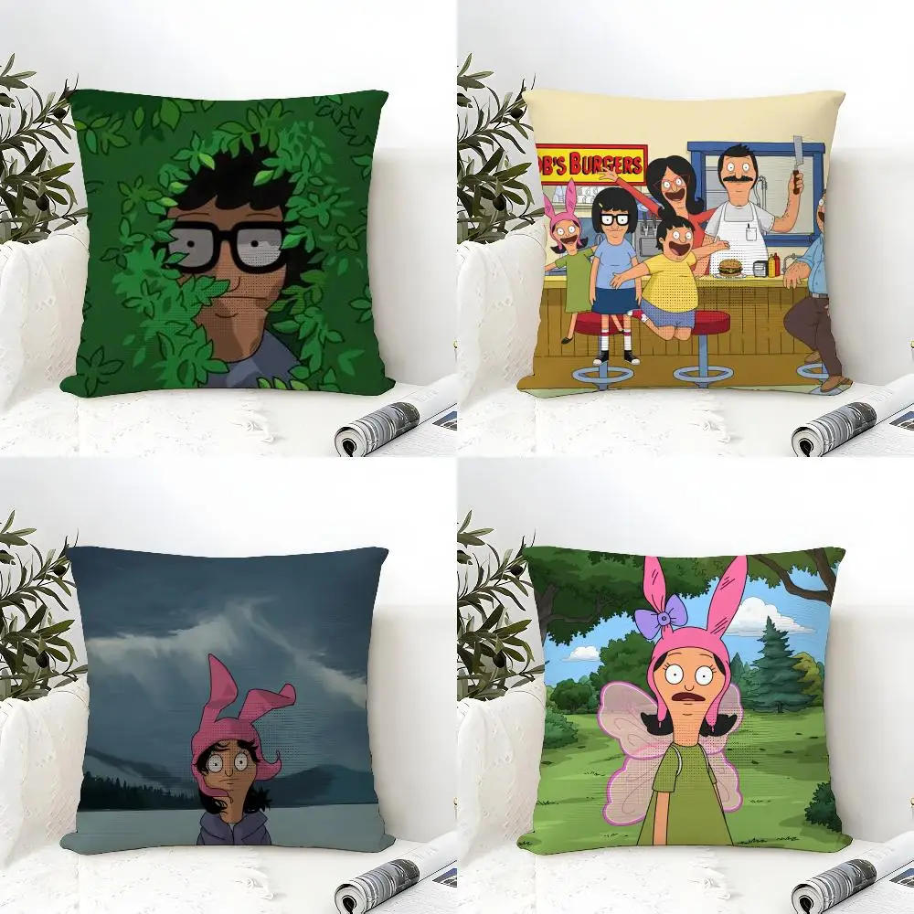 C-Cartoon B-Bobs B-Burgers Pillow Case linen pillow case sofa home decor cushion cover cushion cove